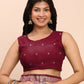 Astita Banarasi Silk Magenta Saree | Swadesiicart