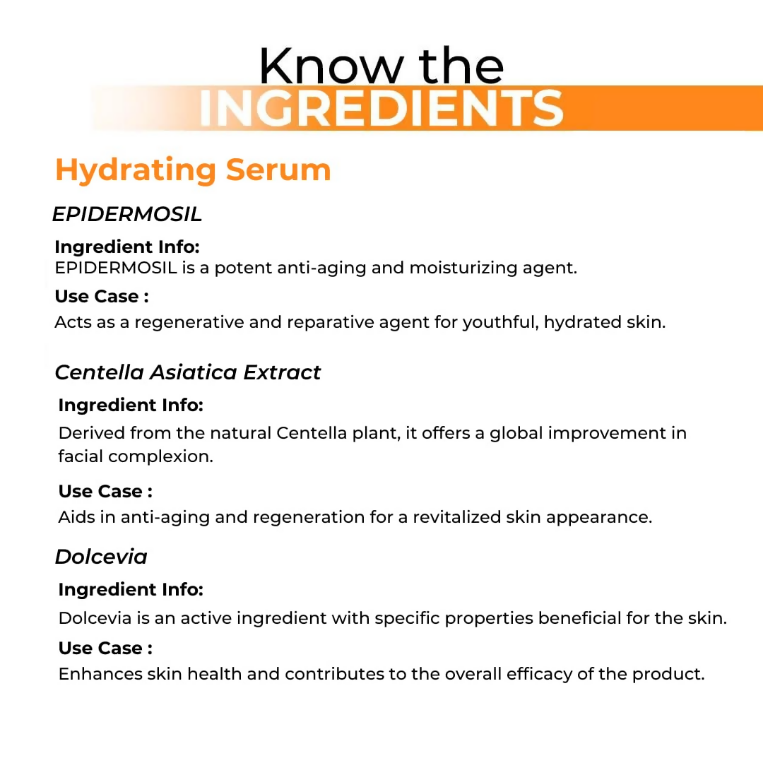 Dermabay Hydrating Serum Advanced Formula with Hyaluronic acid & Niacinamide | Swadesiicart