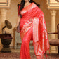 Astita Banarasi Silk Pink Saree | Swadesiicart