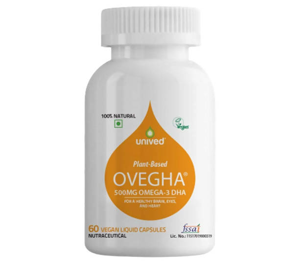 Unived Plant-Based Ovegha 500 MG Omega-3 DHA Capsules | Swadesiicart