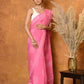 Very Much Indian Handblock Printed Cotton Saree With Natural Dyes - Pink | Swadesiicart