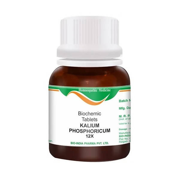 Bio India Homeopathy Kalium Phosphoricum Biochemic Tablets | Swadesiicart