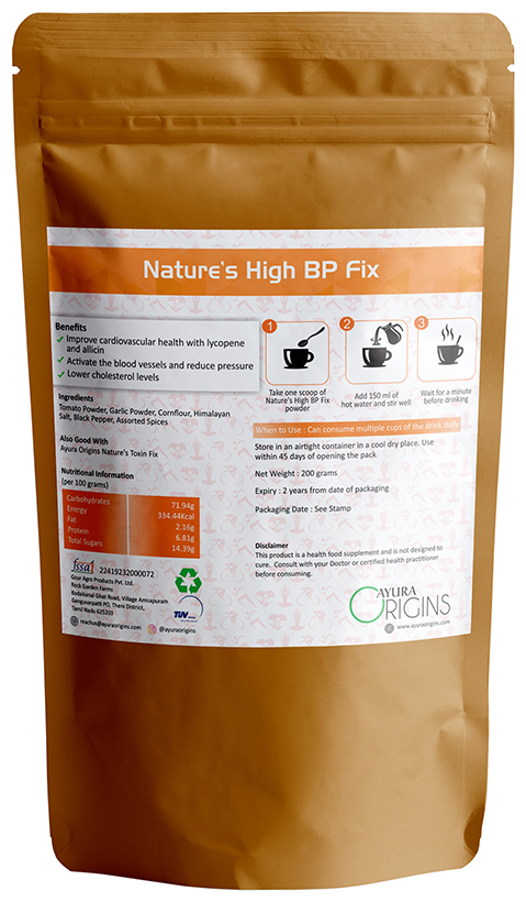 Ayura Origins Nature's High BP Fix Powder - Swadesiicart