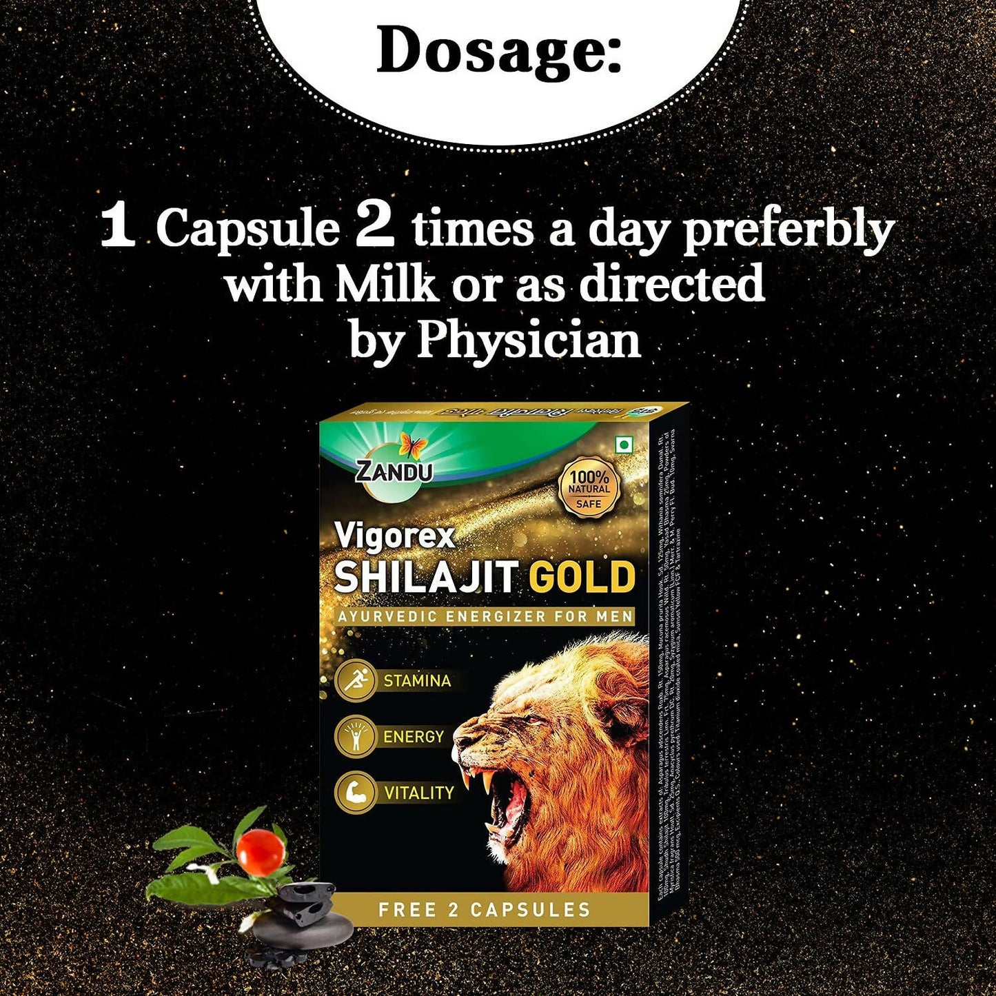 Zandu Vigorex Sj Gold Capsules - Swadesiicart