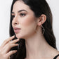 NVR Women Gold-Toned Geometric Hoop Earrings | Swadesiicart