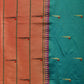 Sea Blue Paithani Silk Handloom Saree with Triple Muniya Border Design - Global Threads | Swadesiicart