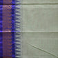 Sea Green and Dark Blue Gadwal Cotton Plain Saree with Small Border Design No Blouse - Global Threads | Swadesiicart