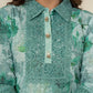 Yufta Sea Green Cotton Schiffli Co-Ord Set With Lace Detailing - Swadesiicart