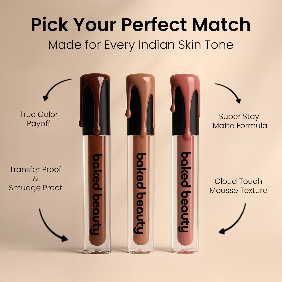 Baked Beauty Caramel Nudes Liquid Mousse Lipstick