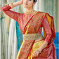 Shree Shyam Fashion Linen Cotton Yellow Saree