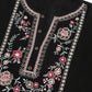 Black Rayon Yoke Embroidered A-line Top - Tarini - Swadesiicart