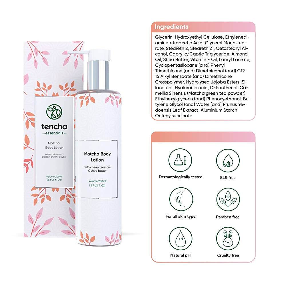 Tencha Essentials Matcha Body Lotion | Swadesiicart