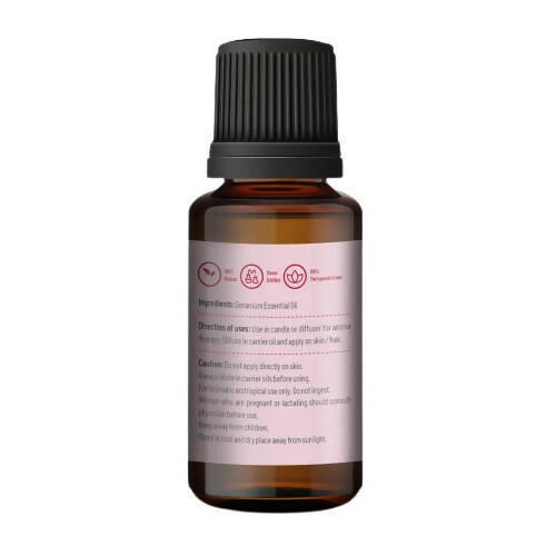 Korus Essential Geranium Essential Oil - Therapeutic Grade - Swadesiicart