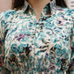 Sea Green Rayon Floral Printed Top with Matching Bottom - Eesha - Swadesiicart