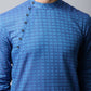Even Apparels Blue Color Pure Cotton Men's Kurta With Band Collar (CHK1198) | Swadesiicart