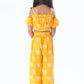 Lil Drama Trunk Tales Girls Yellow Crop Top With Pants Co-Ordinate Set - Swadesiicart
