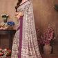 Aafreen Partywear Designer Purple Khadi Fancy Saree