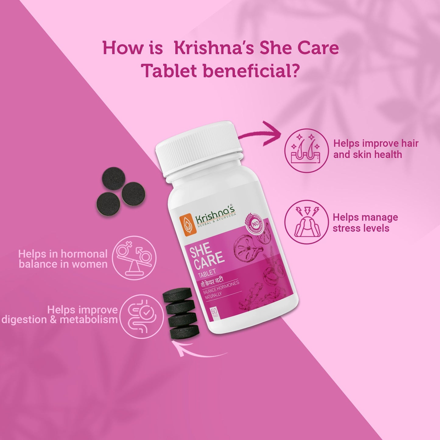 Krishna'S Herbal & Ayurveda She Care Tablets | Swadesiicart