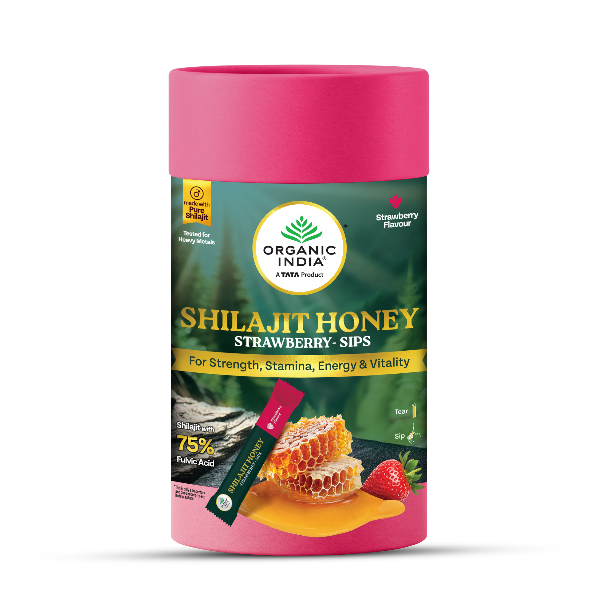 Shilajit Honey Sips - Strawberry