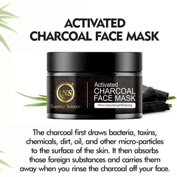 Nuerma Science Charcoal Face Mask | Deep Cleanse and Exfoliates | Swadesiicart