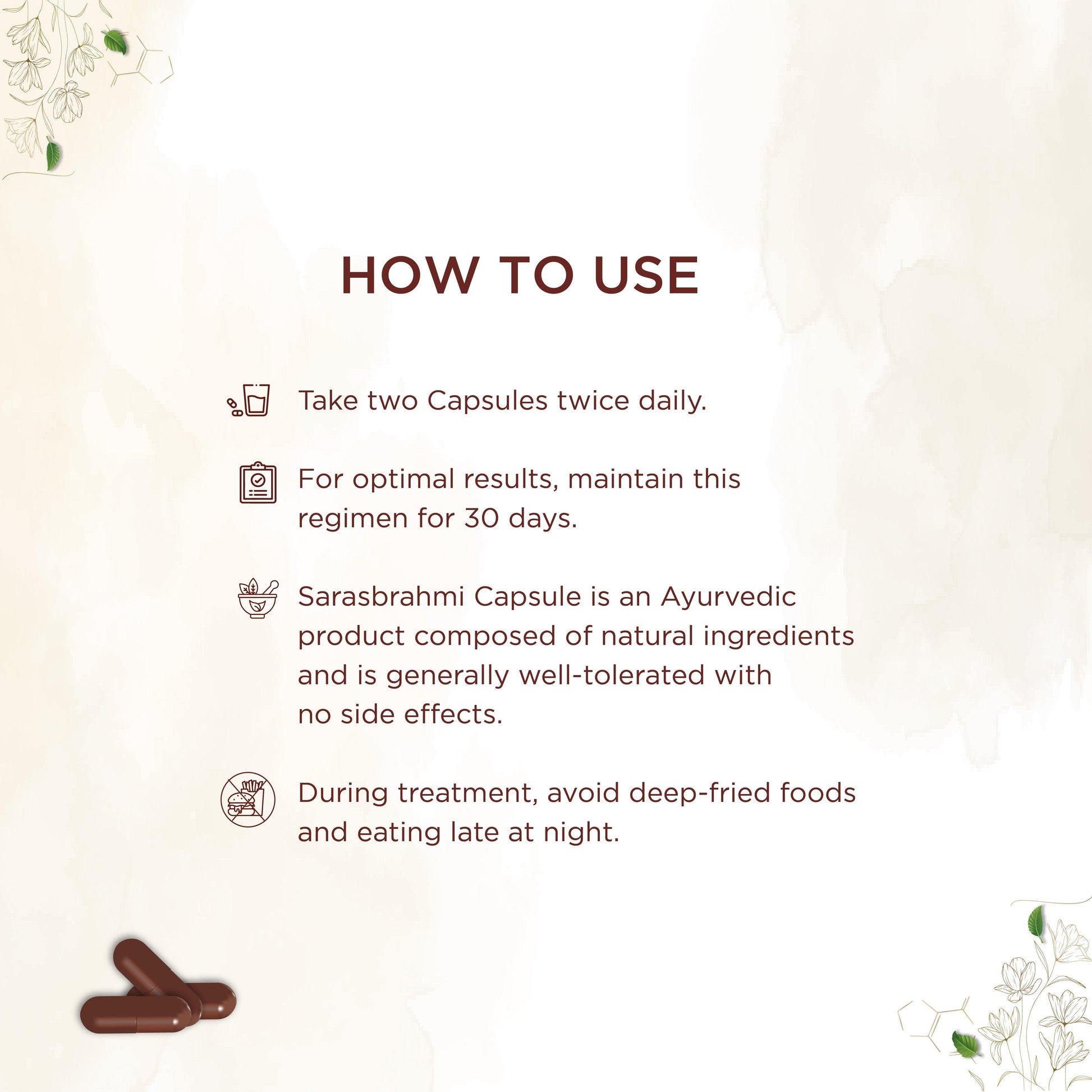 Shreevarma Saras Brahmi Capsules | Swadesiicart