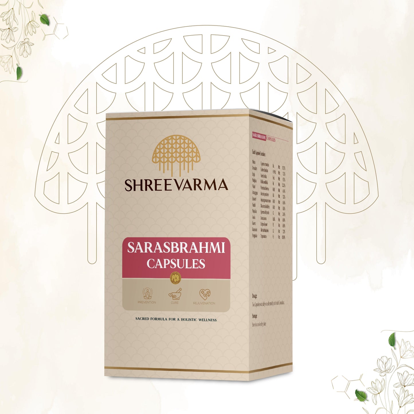 Shreevarma Saras Brahmi Capsules | Swadesiicart