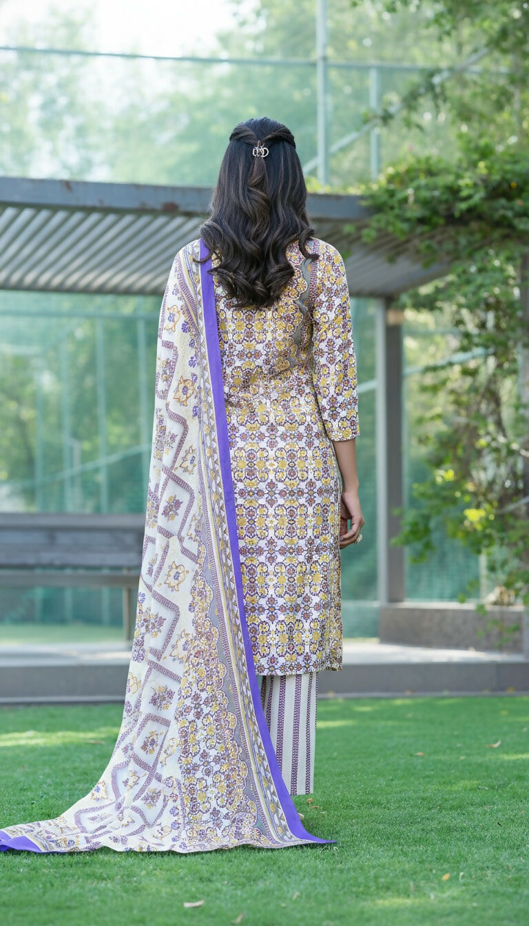 BulBul Fashionista Mustard Cotton Kurta Set with Dupatta - Swadesiicart