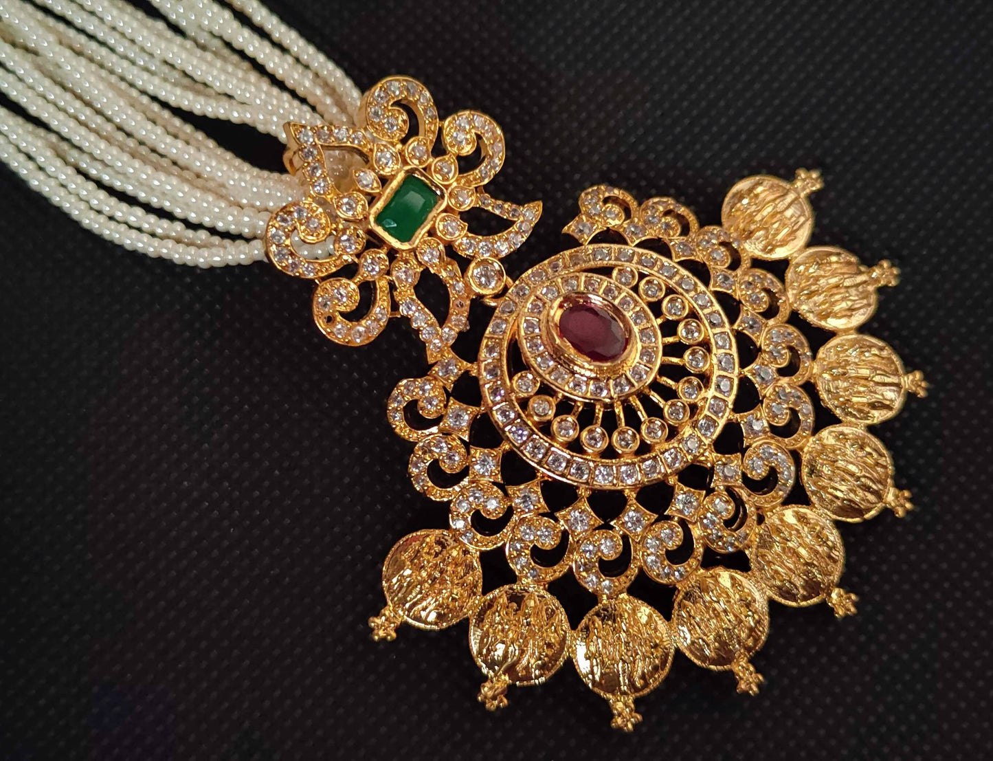 Multicolor Temple Pendant necklace | Swadesiicart