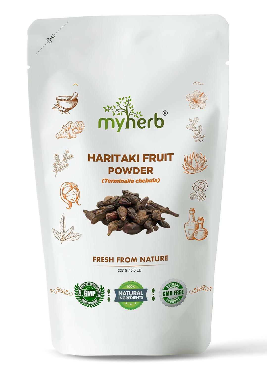 Myherb Natural Organic Haritaki Powder - Swadesiicart