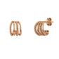 Rose Gold-Polished Cz Contemporary Hoop Earring For Women - Wahe Jewels - Swadesiicart