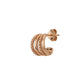 Rose Gold-Polished Cz Contemporary Hoop Earring For Women - Wahe Jewels - Swadesiicart