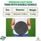 The Indus Valley CASTrong Cast Iron Roti/Dosa Tawa, Pre-seasoned, Nonstick, 100% Pure, Toxin-free, Gas & Induction,Spatula, 30.2cm, 2.4kg
