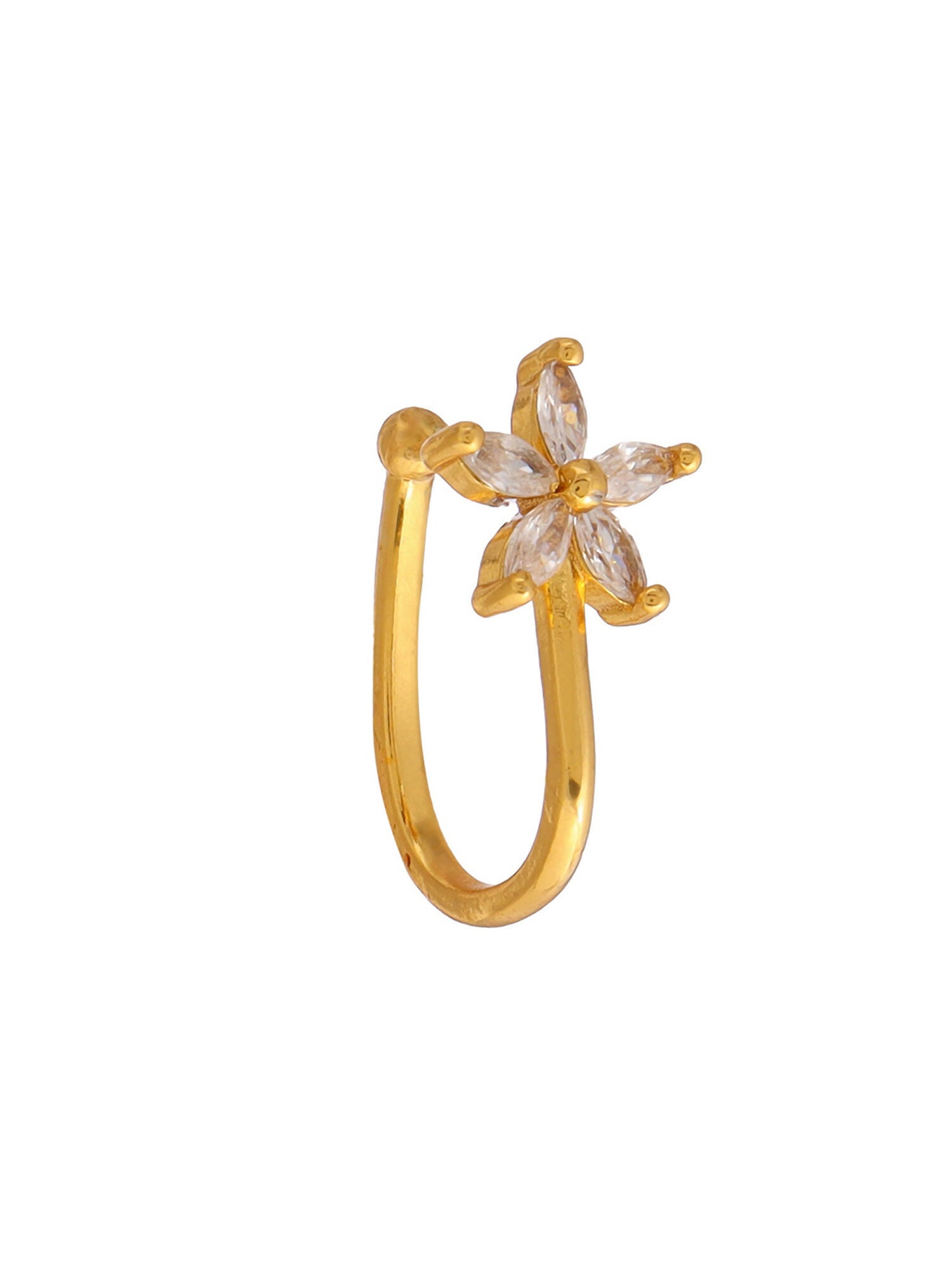 Ruby Raang Gold Star Nose Pin | Swadesiicart