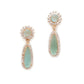Long kundan earring (Mint green ) - Ruby Raang | Swadesiicart