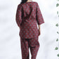 Breathables Butta Print Cotton Co-Ord Set – Wine