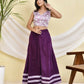 Amodini Designer Studio Floral Lavendar Sleeveless Padded Blouse