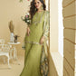 Anaita Green Chinon Readymade Palazzo Suit with Embroidery Sequence Work