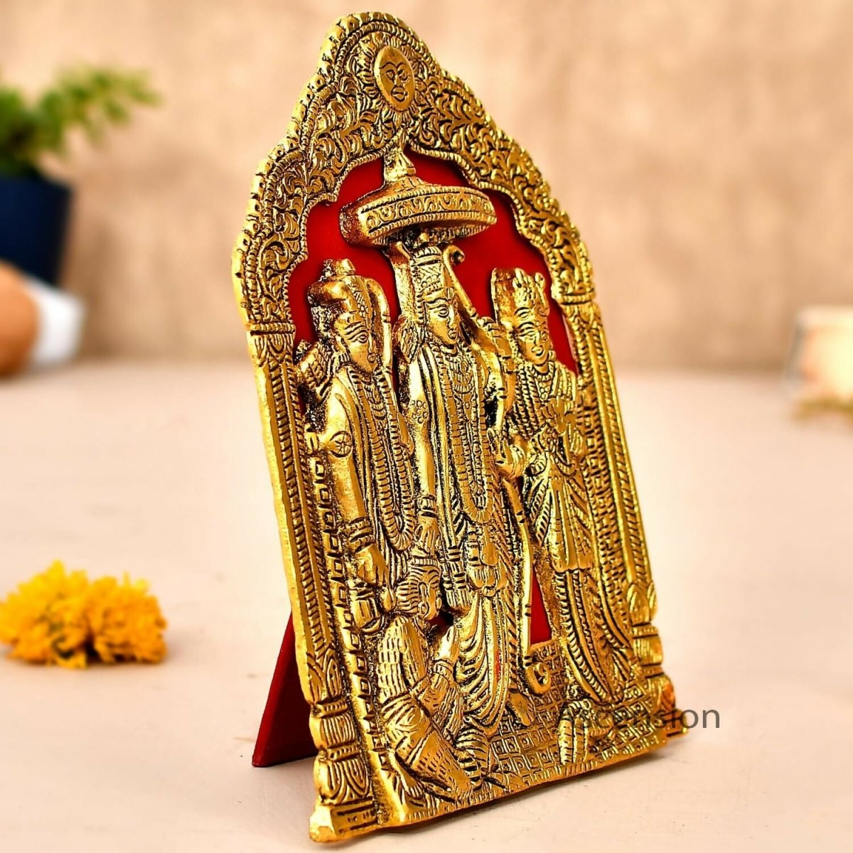 Ascension Metal Plated Ram Darbar Wall Hanging - Swadesiicart