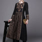 Ahalyaa Women Black Floral Printed Pure Cotton Kurta with Palazzos | Swadesiicart