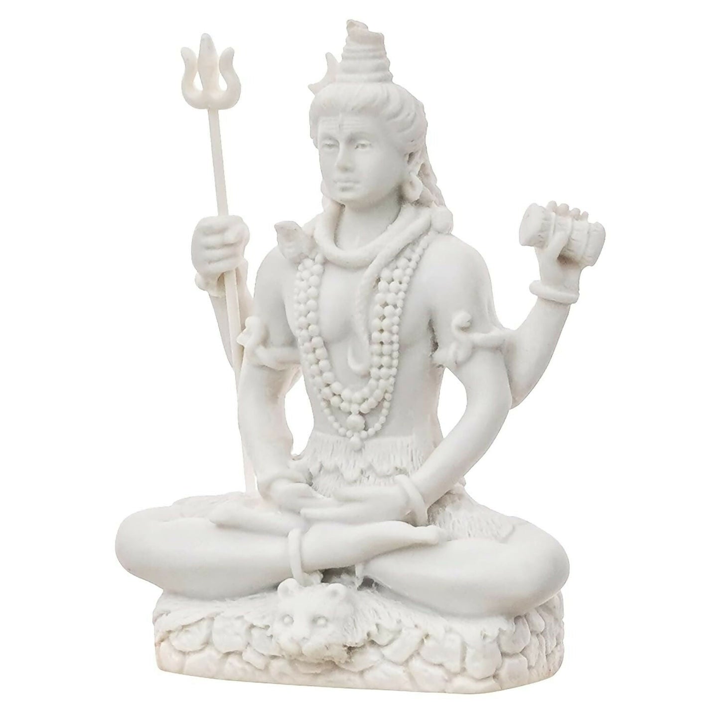 eCraftIndia White Polyresin Lord Shiva Statue - Swadesiicart