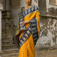 Vishnu Weaves Women's Yellow Kanchi Silk Woven Saree with Blouse - Swadesiicart