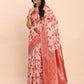 Shree Shyam Fashion Linen Cotton Red Saree