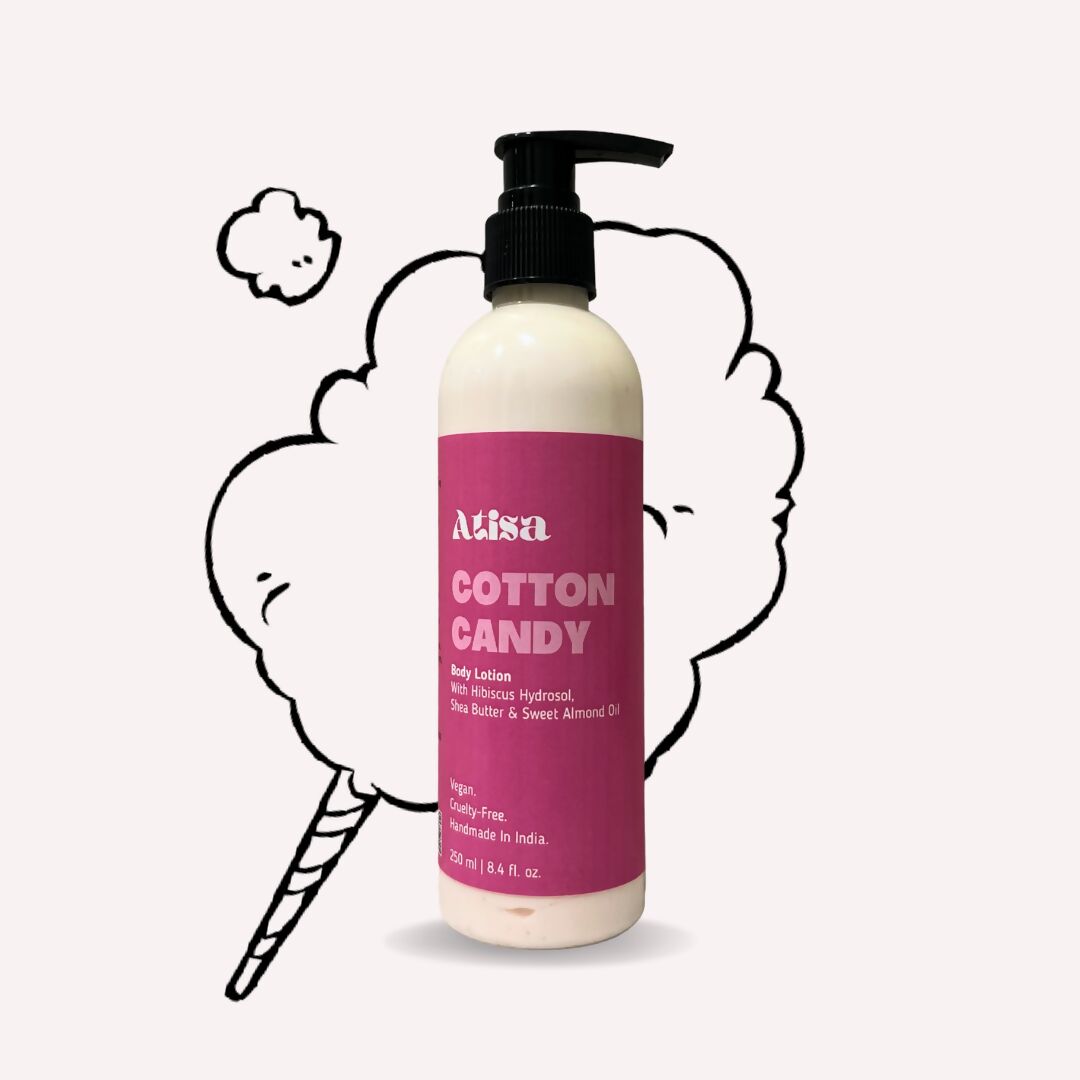 Atisa Cotton Candy Body Lotion | Swadesiicart