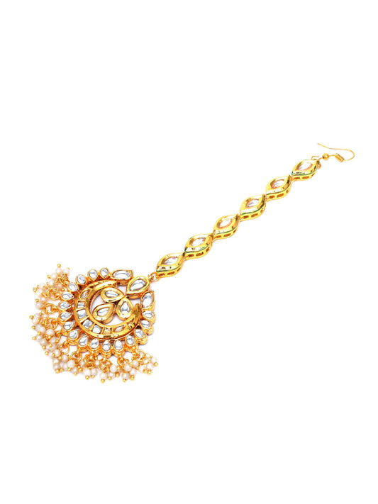 Kundan Maang Tikka (Gold) - Ruby Raang | Swadesiicart