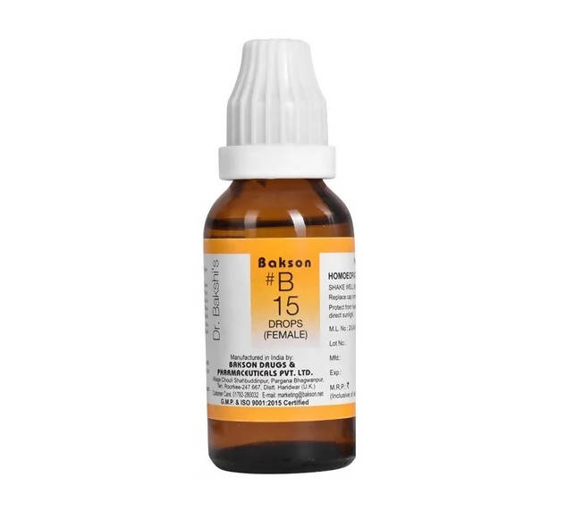 Bakson's Homeopathy B15 Drops (Female) | Swadesiicart