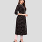 NOZ2TOZ Women's Black Color Cotton Flared Kurta (1Pc) - Swadesiicart