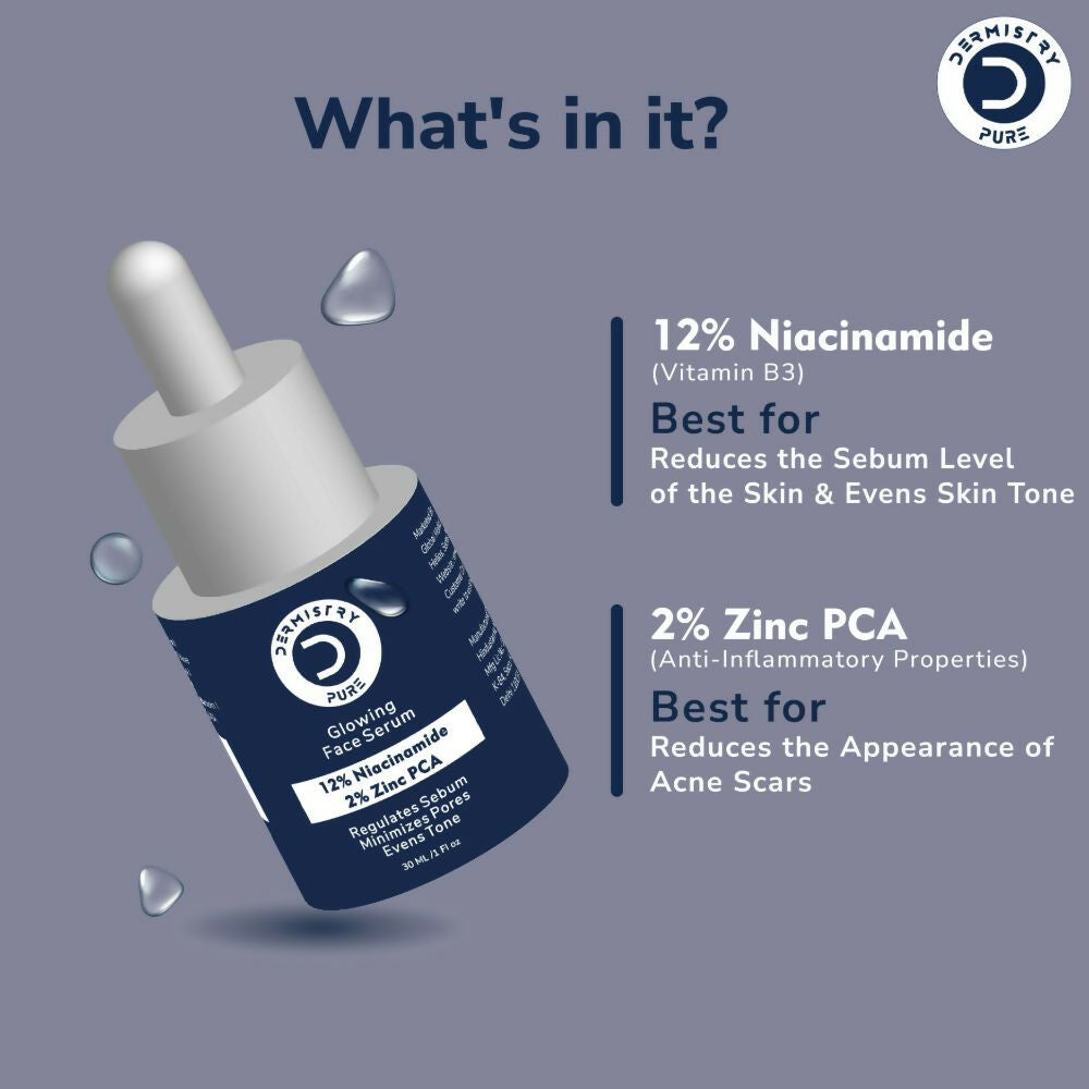 Dermistry Pure 12% Niacinamide 2% Zinc Serum - Swadesiicart