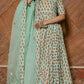 Pomcha Jaipur Lilly Of Valley Hand Block Anarkali Set | Swadesiicart