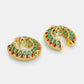 Ruby Raang Gold Polished Multi-Color Kundan Loops | Swadesiicart