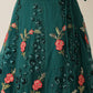 House of Panchhi Teal Net Semi stitched Coding, Sequins and Saroski Stone Work Lehenga Choli | Swadesiicart